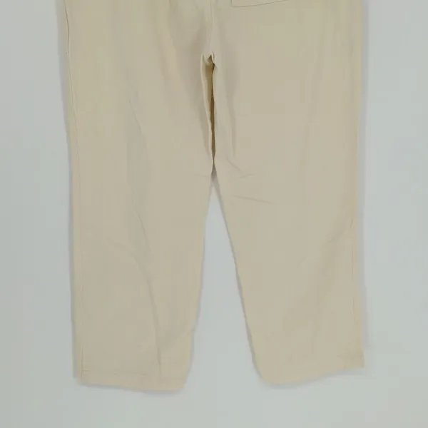 Urban Outfitters Women's High Waist Straight Leg‎ Cream Pants Size 12 Button Fly - Image 15