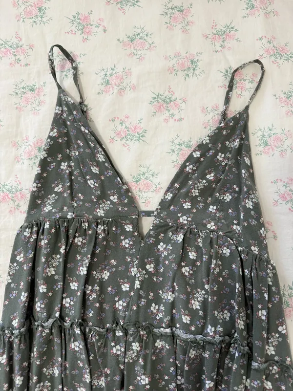 Green Floral Aeropostale Mini Dress - Image 2