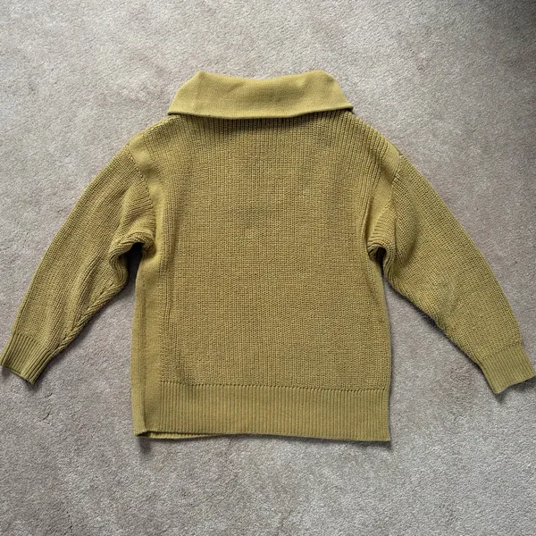 Ava & Viv Quarter Zip Shaker Stitch Pullover Sweater Moss Green Size X / 14W - Image 8