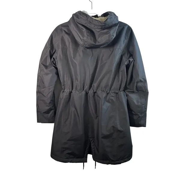 Helly Hansen Aden‎ Insulated Parka Jacket Black Primaloft Sherpa Hood Womens XS - Image 2