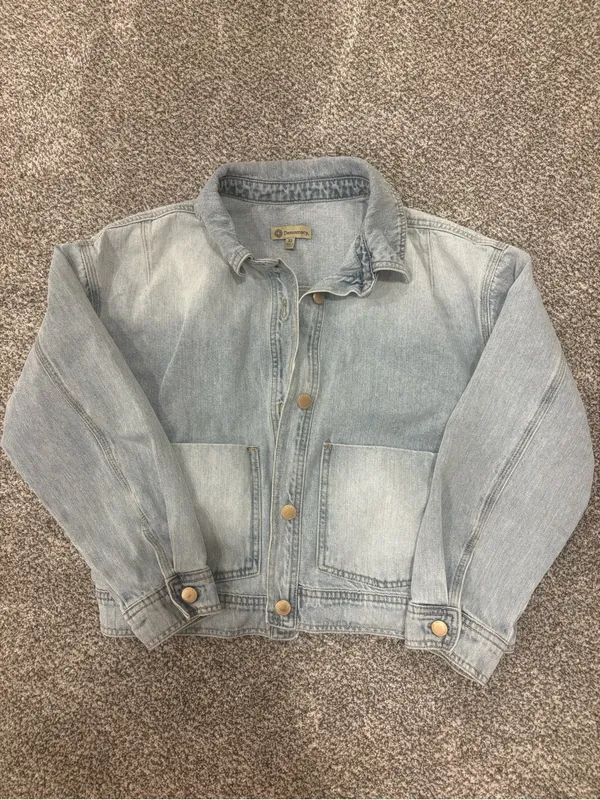 Democracy Light Wash Denim Jacket - Image 3