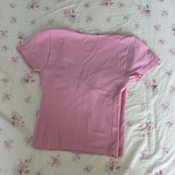 Ultra Flirt Ribbed short sleeve top baby tee - Image 3