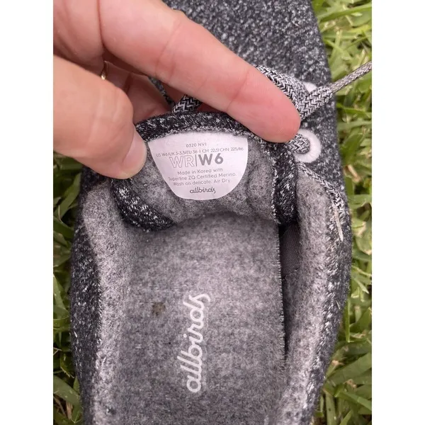 Allbirds Wool Runners Womens Size 6 Gray Merino Running Sneakers - Image 3