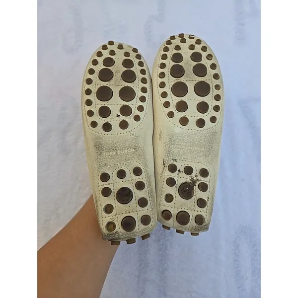 Tory Burch Kendrick Gold Pebbled Leather Moccasin Drivers Driving Loafers 5.5 M - Image 6