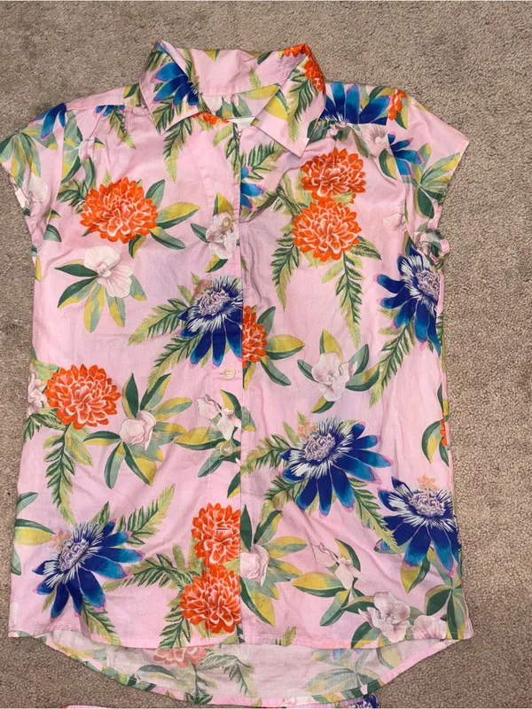 Women’s The Cat’S Floral Two-Piece Pajama Set Size: XS - Image 2