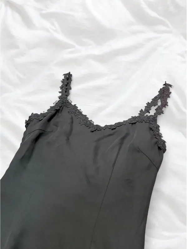 Superdown Black Lace Trim Mini Dress Size XS NWT - Image 2