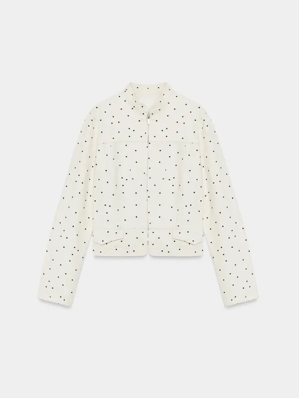Nwt Zara Polka Dot Fitted Jacket Size Xs - Image 8