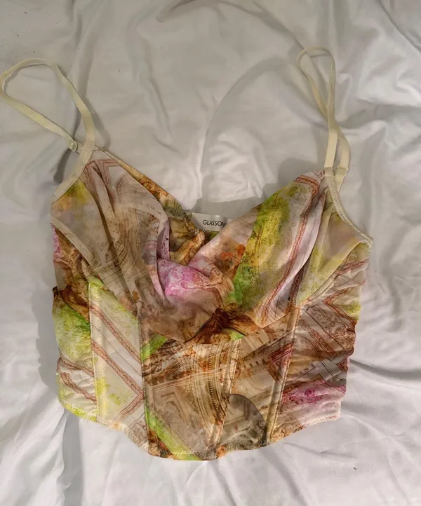 glassons Print Cowl Neck Corset Top - Image 3