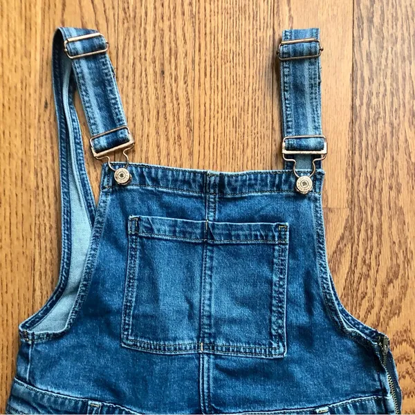 GAP Long & Lean Denim Overalls Blue Organic Cotton Casual Women's Size S NWOT - Image 7