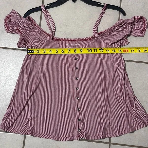 American Eagle Off Shoulder Stripe Top Blouse Soft &‎ Sexy Size XS - Image 7