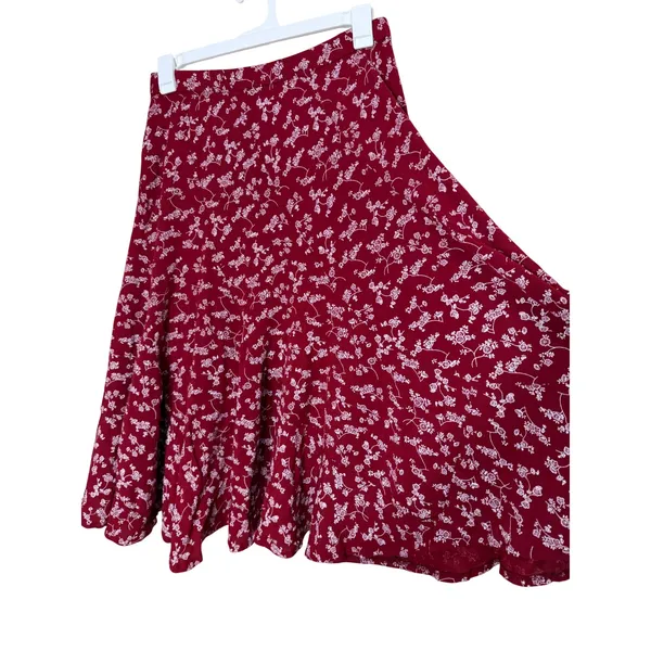 Vintage Wilderland‎ Red Floral Maxi Skirt Size M/L - Image 2