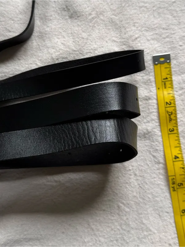 Black Faux Leather Corset Belt with Buckle Straps - Women - Image 5