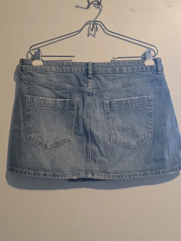 Free People Light Wash Denim Skirt - Image 5