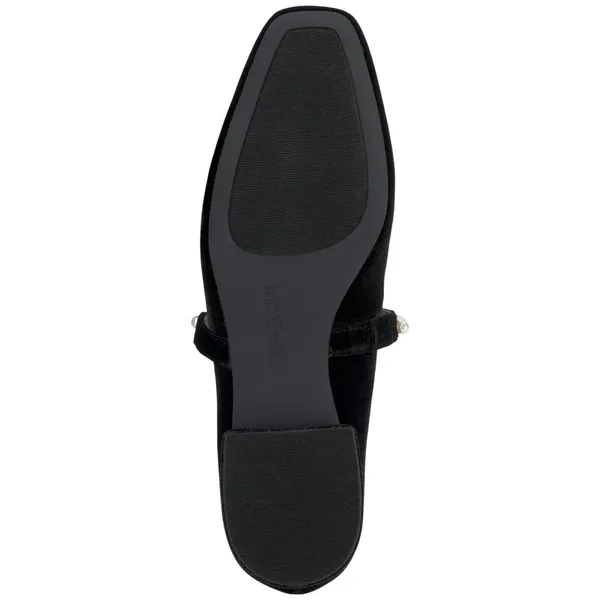 NWT On 34th Womens Sarrya Pearl Mary-Jane Flats 10019682600 Black Velvet 5.5M - Image 5
