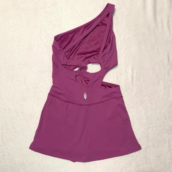 FREE PEOPLE NWOT Transcend Limits Cut Out Mini Dress size Small in Floral Crocus - Image 6