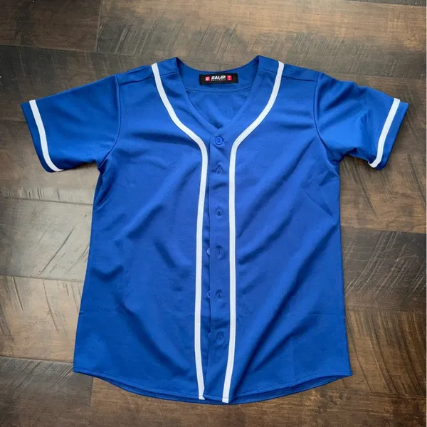 Champion Blue Baseball Jersey - Image 2