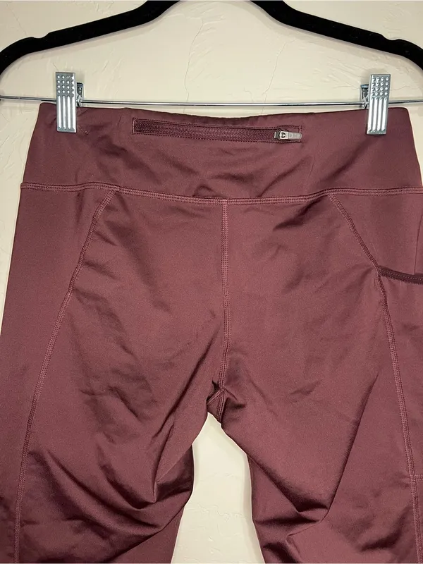 Nike Womens Epic Fast Dri-FIT Running Cropped Capri Burgundy Pockets‎ Leggings - Image 7