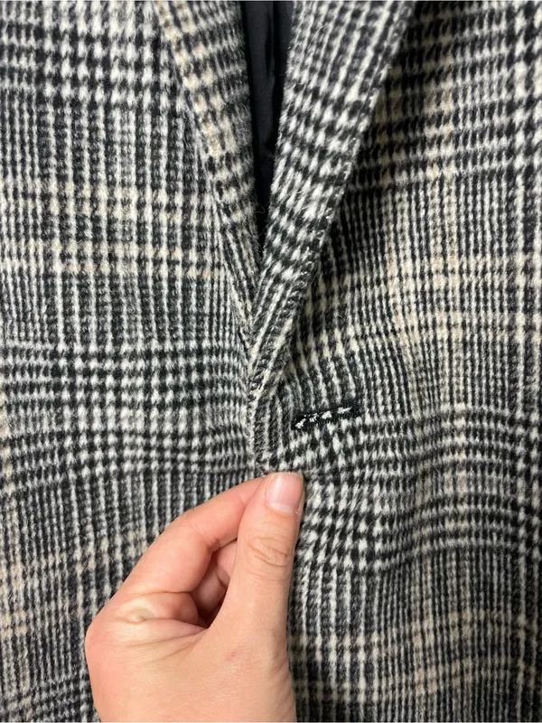 a new day Gray Plaid Long Trench Winter Coat Size XL - Image 5