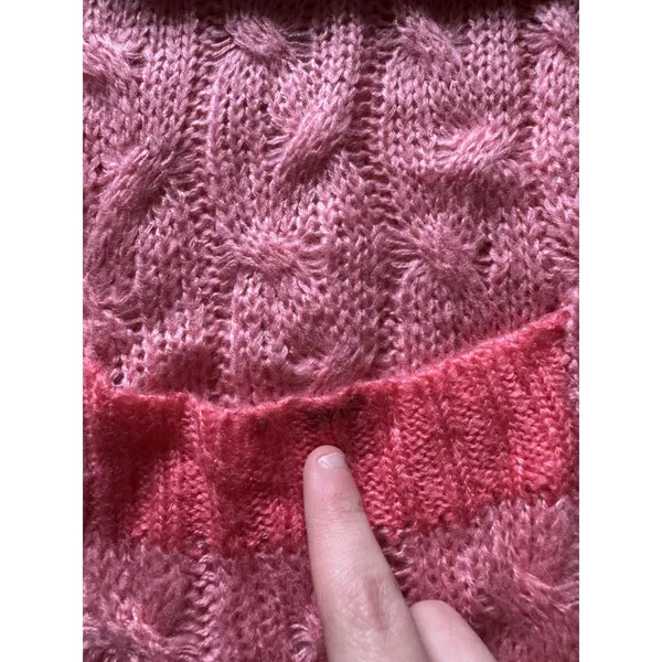 LulaRoe Women Size Small Button‎ Down Cardigan Sweater V Neck Pink Knit Acrylic - Image 7