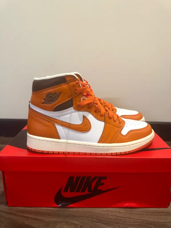 Women’s Jordan 1 Retro High OG Starfish Orange & White - Image 3