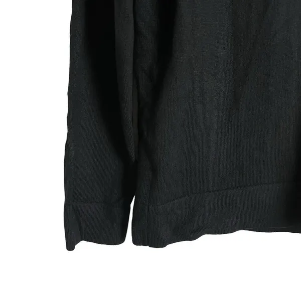 J.Crew Black Ruffleneck Long Sleeve Crewneck Pullover Sweater Size L - Image 3
