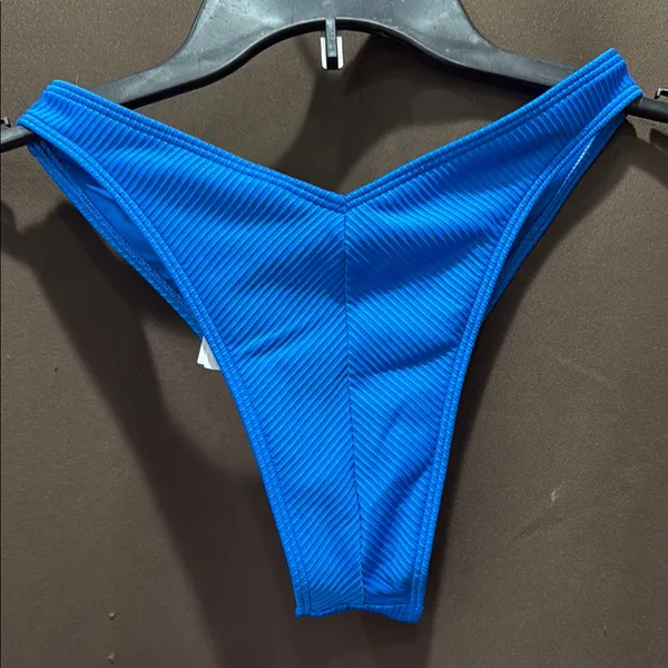Hollister Ribbed Vibrant Blue Bottoms Only, Size XS - Image 3