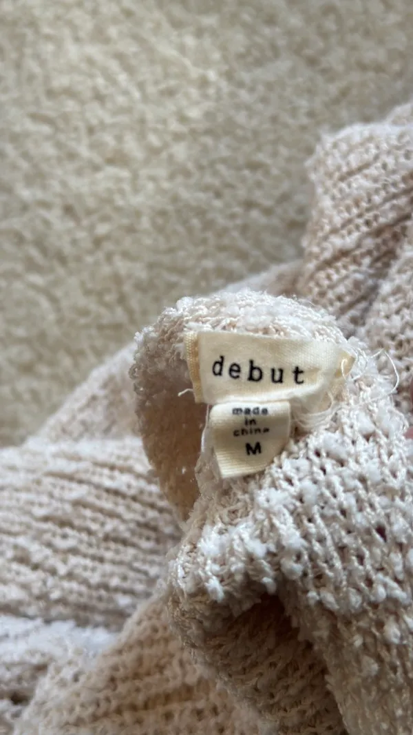 Debut Long Sleeve Cream Sweater - Image 4