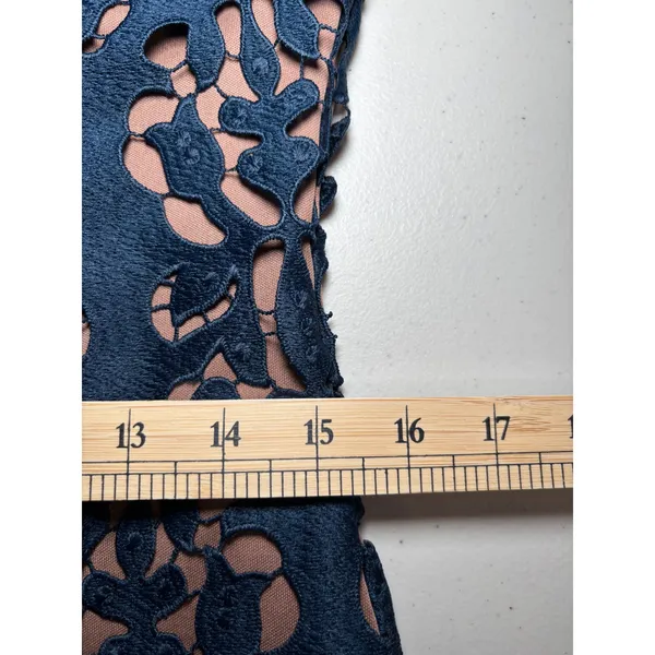 Alexia Admor NWT Navy Lace Off Shoulder Dress 10 Bell Sleeve Cocktail - Image 8