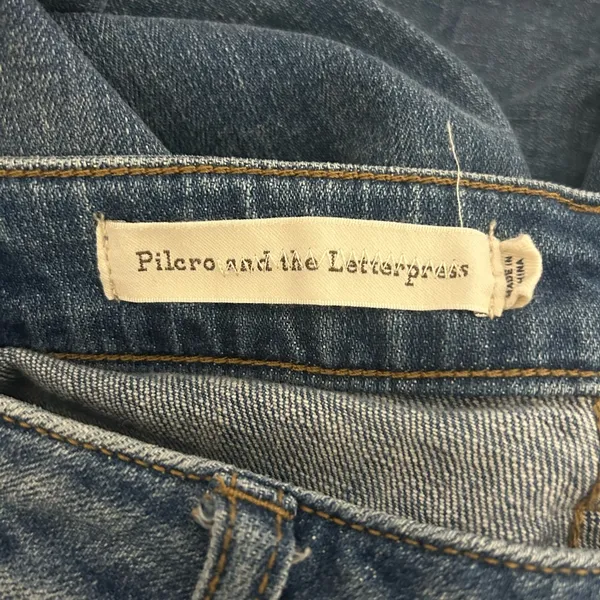 Anthropologie Pilcro and the Letterpress Flare Flounce Floral Hem Jeans Size 30‎ - Image 8