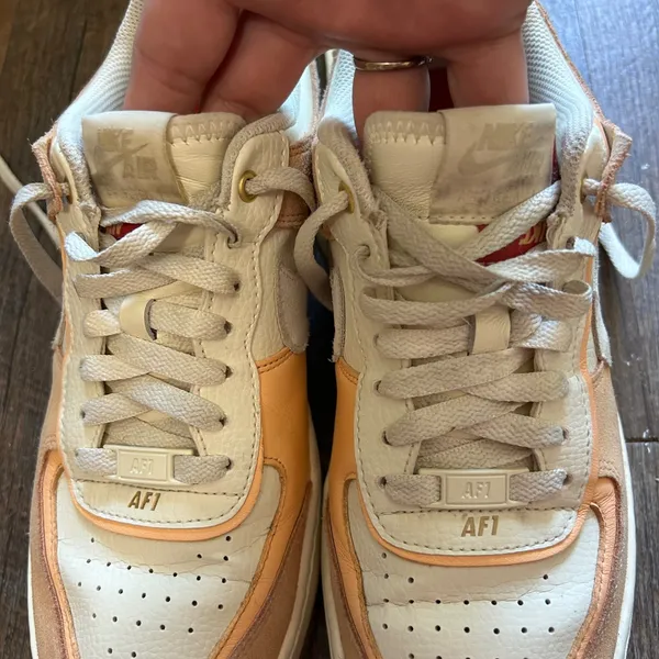Nike Air Force 1‎ Shadow Sisterhood Cashmere Orange Sneakers Womens 8.5 - Image 9