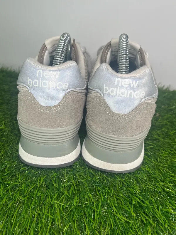 New Balance 574 Classic Gray White Men’s Size 7 Suede ENCAP Sneaker - Image 4