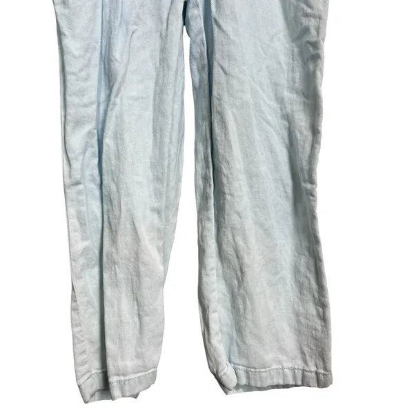 Zara Women’s Blue Denim Cotton‎ Linen Blend Jumpsuit Size Medium - Image 7