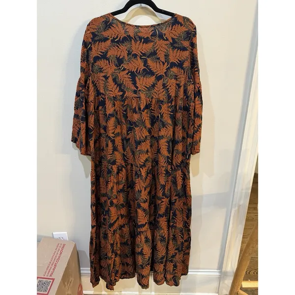 Natural Life Charlotte Boho Dress in Navy/Rust Size Large XL Maxi - Image 3