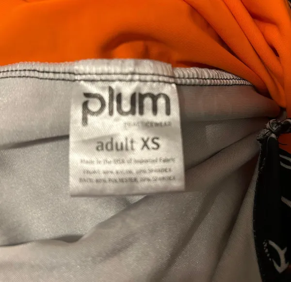 Plum Gymnastics Leotard Orange Size XS - Image 3