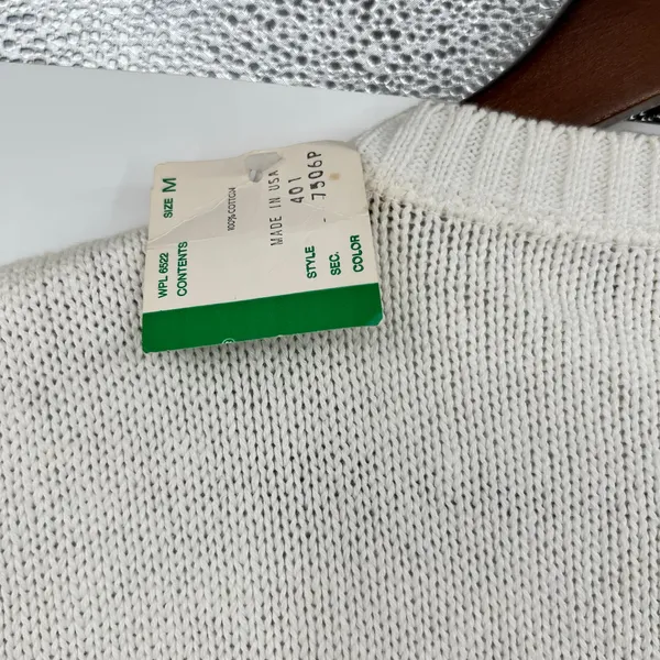 NEW Vintage Charter Club sweater vest white multicolor pastel Fair Isle pattern - Image 2