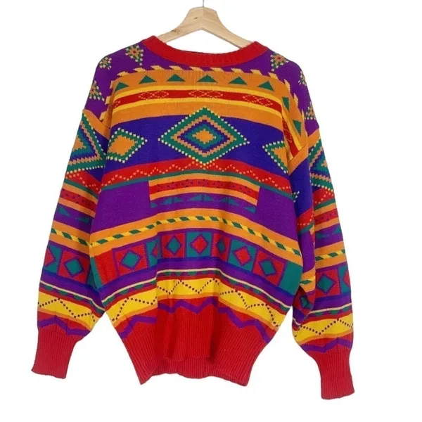 Vintage Meister Retro Southwestern Sweater Size Large - Image 3