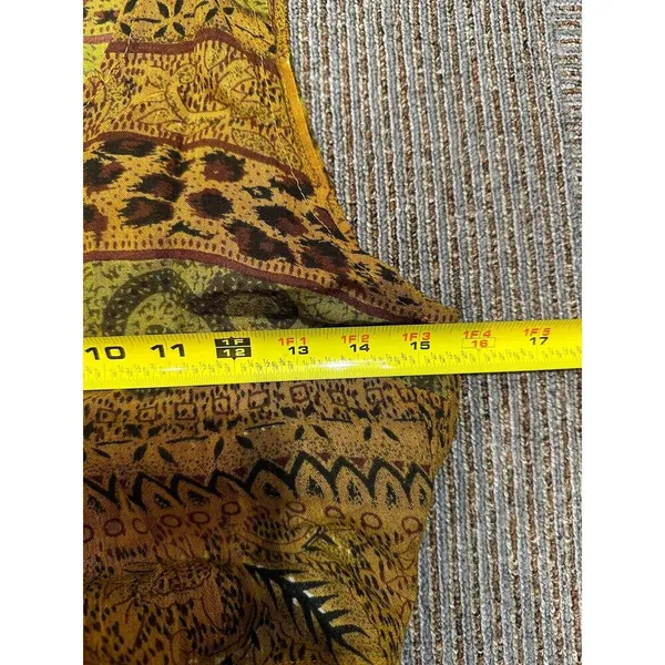 Vintage Sleeveless Dress Women’s Medium Boho Animal Print Tie Waist Festival - Image 8