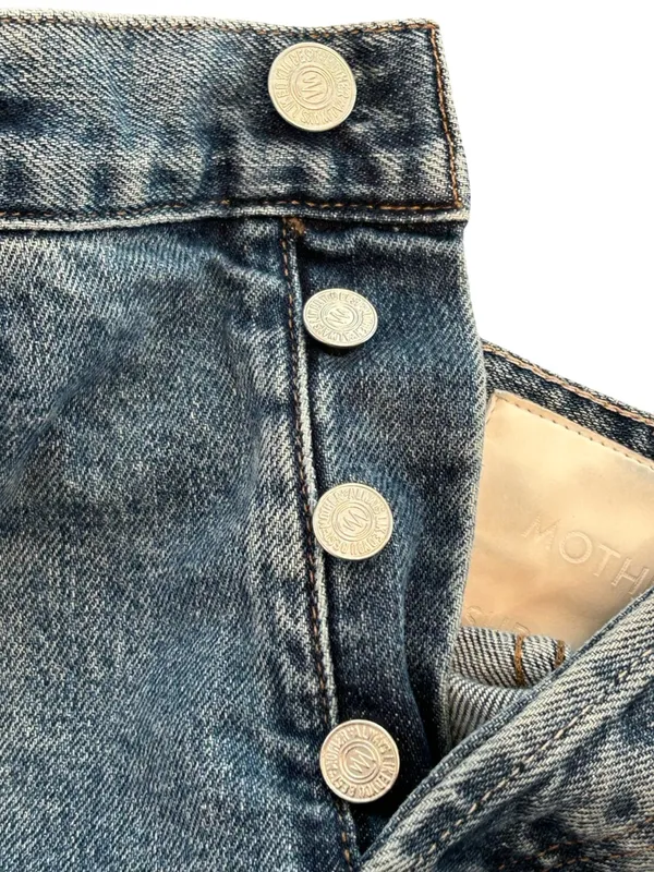 Mother jeans Trickster skimp fray thrill seeker raw hem distressed blue denim 24 - Image 9