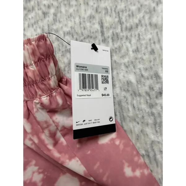 Nike‎ Dri-FIT Women XS Pink Tie Dye Cloud Wash Running Shorts HJ1096-699 NEW - Image 4