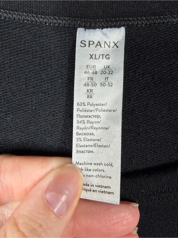 Spanx Black Round Neck Long Sleeve Tunic Top - Image 3