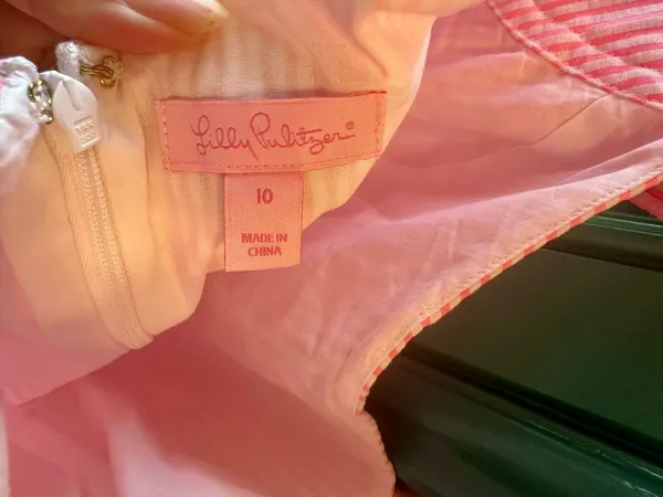 Lilly Pulitzer Devina Dress Pink Cosmo Seersucker Ruffle Strap Shift 10 - Image 6