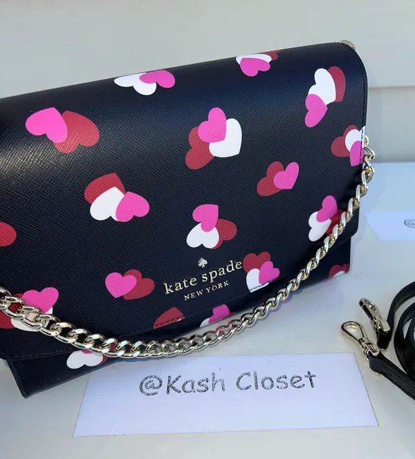 Kate Spade Carson Flutter Hearts Printed Crossbody Bag & Purse - Image 11