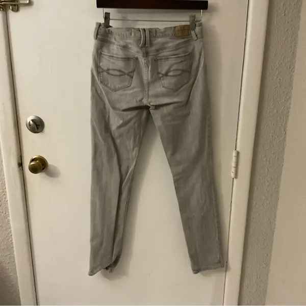 Abercrombie & Fitch Gray Perfect Stretch Denim Jean 4/27 Casual Classic Comfy - Image 2