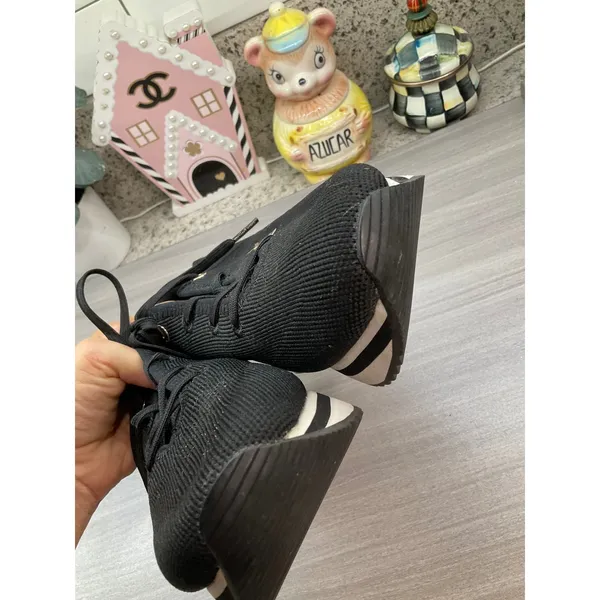 MICHAEL MICHAEL KORS MONIQUE KNIT TRAINERS Black Size 8 - Image 4