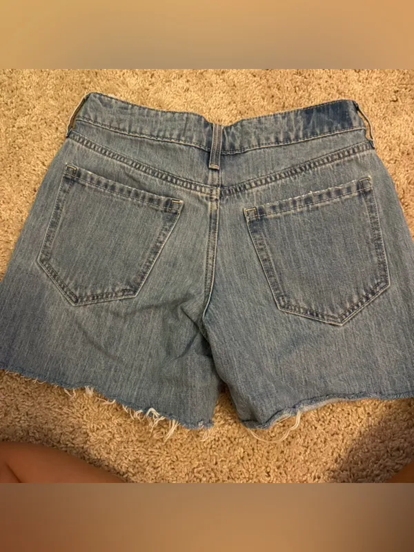 Hollister Classic Blue Denim Women's Shorts - Casual Cutoff Style - Image 8