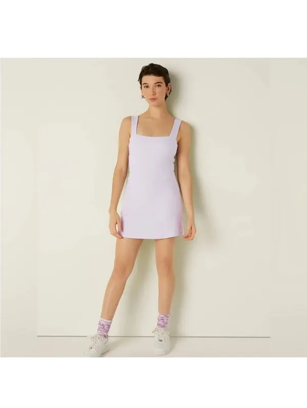 Victoria's Secret Pink White Ribbed Mini Dress XL - Image 2