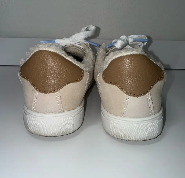 Maurices SuperCush Tessa Sherpa Sneakers Cream & White Lace Up - Image 7