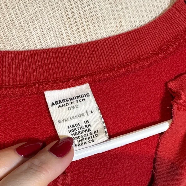 Vintage late 90s early Y2K Abercrombie & Fitch Vibrant Red Top - Image 2