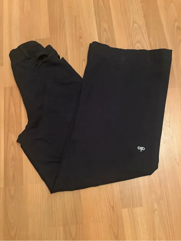 Alo Yoga Black High-Waist Risk Taker Trouser XS - Image 5