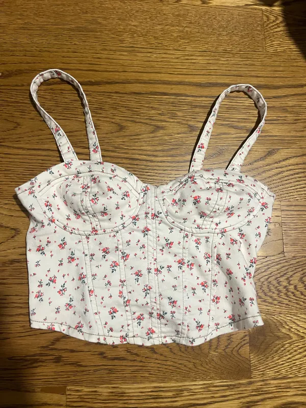 No Boundaries Corset Bustier Floral Top - Image 2
